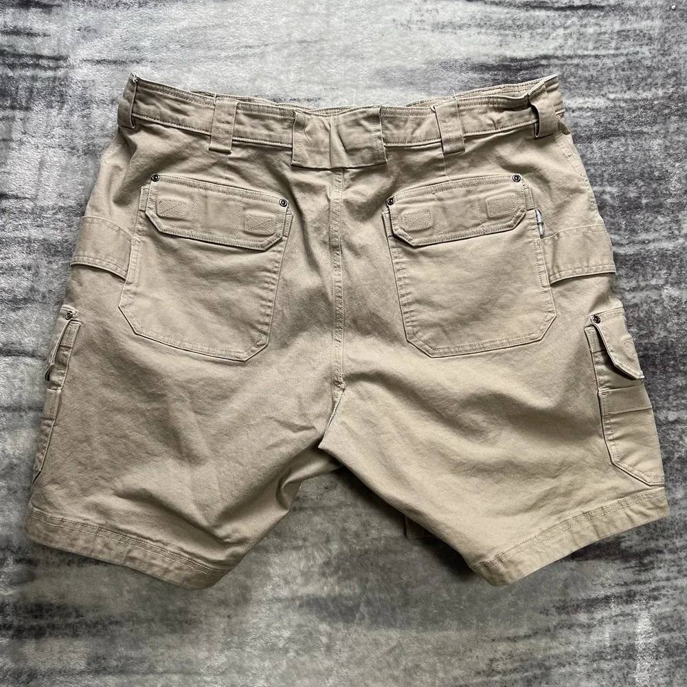 Duluth Shorts Mens 42 Relaxed Fit Flex Fire Hose Utility Cargo Canvas Heavy Duty